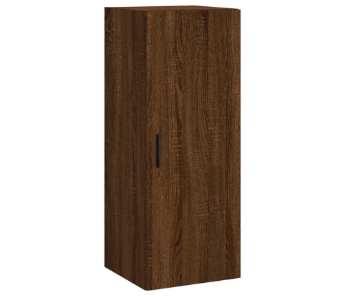 Aparador alto madera contrachapada roble marrón 34,5x34x180 cm