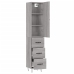 Aparador alto madera contrachapada gris Sonoma 34,5x34x180 cm