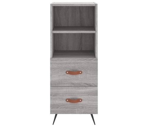 Aparador alto madera contrachapada gris Sonoma 34,5x34x180 cm