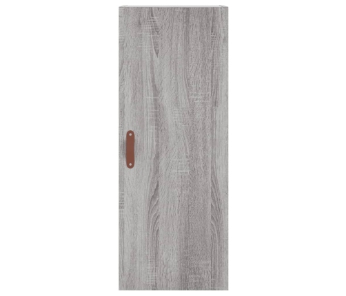 Aparador alto madera contrachapada gris Sonoma 34,5x34x180 cm