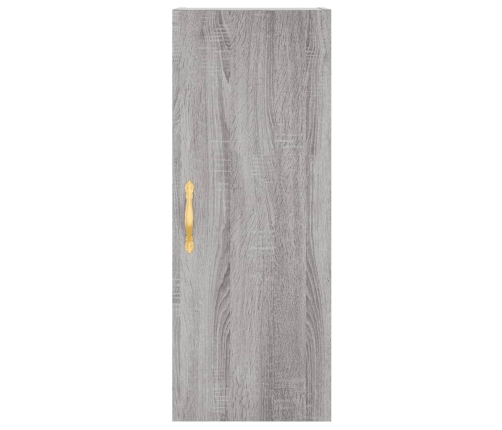 Aparador alto madera contrachapada gris Sonoma 34,5x34x180 cm