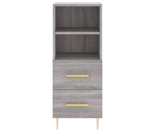 Aparador alto madera contrachapada gris Sonoma 34,5x34x180 cm