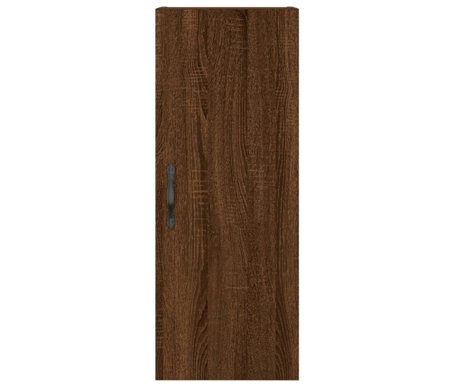 Aparador alto madera contrachapada roble marrón 34,5x34x180 cm