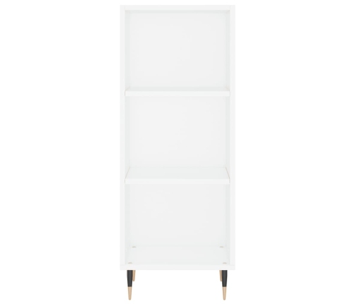 Aparador alto madera contrachapada blanco 34,5x34x180 cm