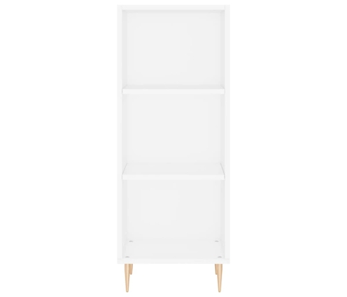 Aparador alto madera contrachapada blanco 34,5x34x180 cm