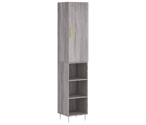 Aparador alto madera contrachapada gris Sonoma 34,5x34x180 cm