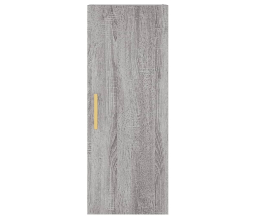 Aparador alto madera contrachapada gris Sonoma 34,5x34x180 cm