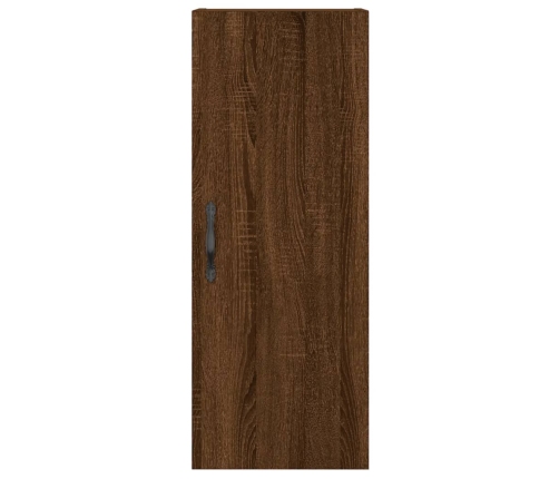 Aparador alto madera contrachapada roble marrón 34,5x34x180 cm