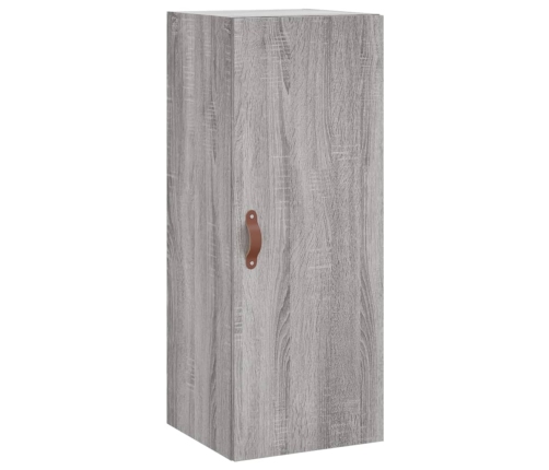 Aparador alto madera contrachapada gris Sonoma 34,5x34x180 cm