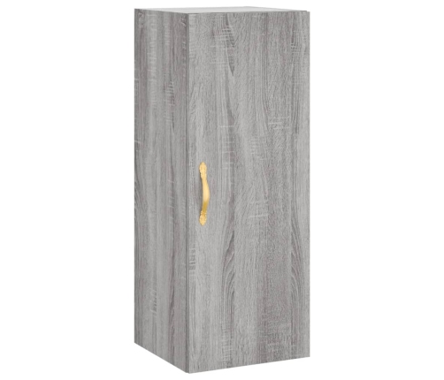 Aparador alto madera contrachapada gris Sonoma 34,5x34x180 cm