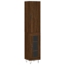 Aparador alto madera contrachapada roble marrón 34,5x34x180 cm