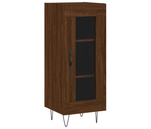 Aparador alto madera contrachapada roble marrón 34,5x34x180 cm