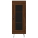 Aparador alto madera contrachapada roble marrón 34,5x34x180 cm