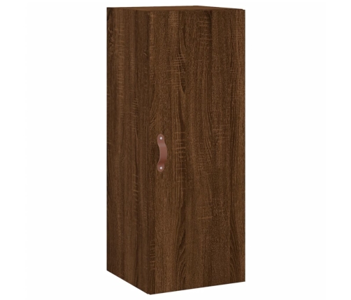 Aparador alto madera contrachapada roble marrón 34,5x34x180 cm