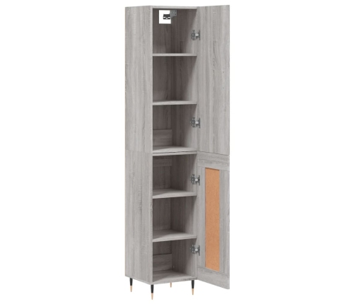 Aparador alto madera contrachapada gris Sonoma 34,5x34x180 cm