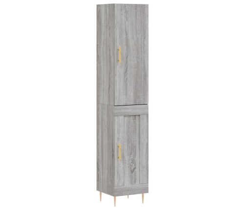 Aparador alto madera contrachapada gris Sonoma 34,5x34x180 cm