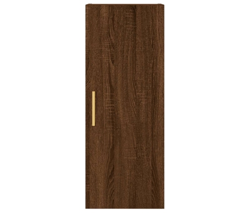 Aparador alto madera contrachapada roble marrón 34,5x34x180 cm