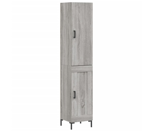 Aparador alto madera contrachapada gris Sonoma 34,5x34x180 cm