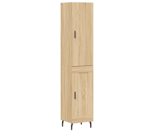 Aparador de madera contrachapada roble Sonoma 34,5x34x180 cm