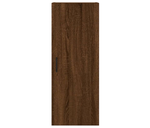 Aparador alto madera contrachapada roble marrón 34,5x34x180 cm