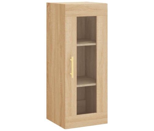 Aparador de madera contrachapada roble Sonoma 34,5x34x180 cm