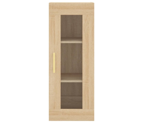 Aparador de madera contrachapada roble Sonoma 34,5x34x180 cm