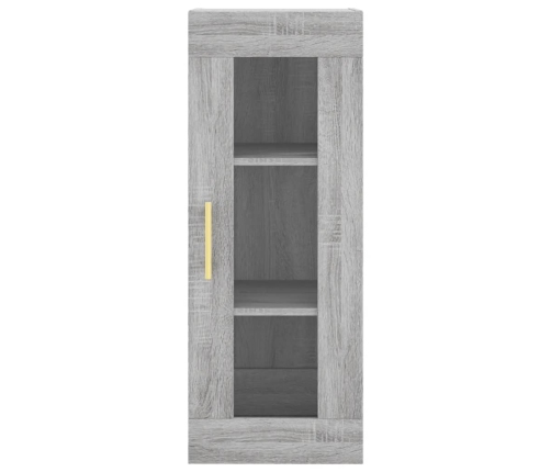 Aparador alto madera contrachapada gris Sonoma 34,5x34x180 cm