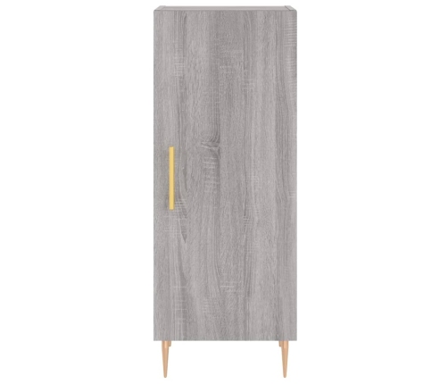 Aparador alto madera contrachapada gris Sonoma 34,5x34x180 cm