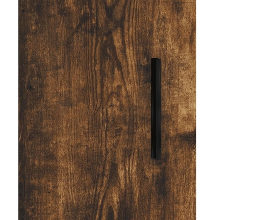 Aparador de madera contrachapada roble ahumado 34,5x34x180 cm