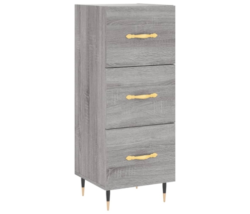 Aparador alto madera contrachapada gris Sonoma 34,5x34x180 cm