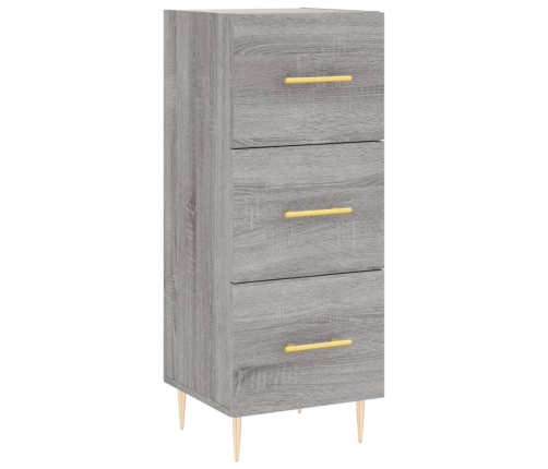 Aparador alto madera contrachapada gris Sonoma 34,5x34x180 cm