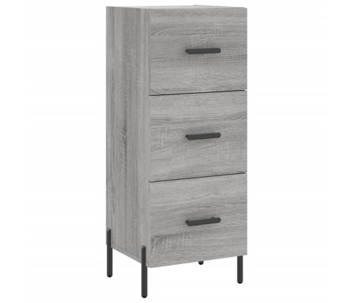 Aparador alto madera contrachapada gris Sonoma 34,5x34x180 cm