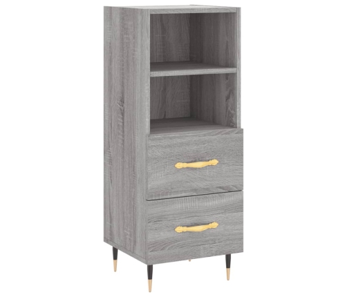 Aparador alto madera contrachapada gris Sonoma 34,5x34x180 cm