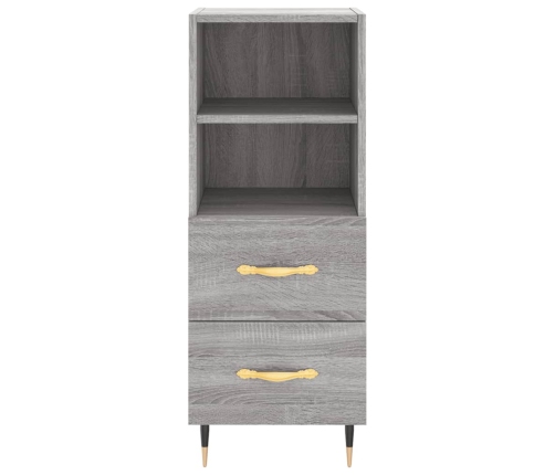 Aparador alto madera contrachapada gris Sonoma 34,5x34x180 cm