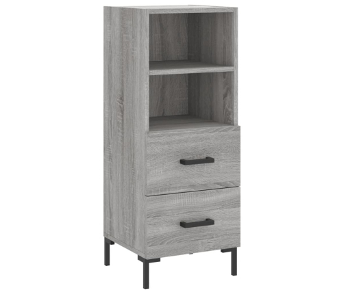 Aparador alto madera contrachapada gris Sonoma 34,5x34x180 cm