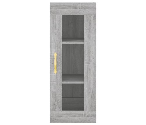 Aparador alto madera contrachapada gris Sonoma 34,5x34x180 cm