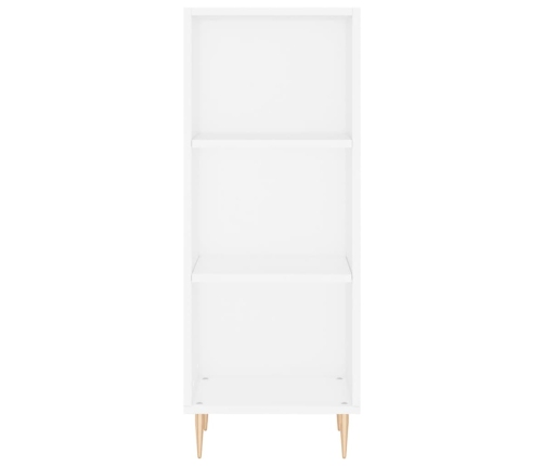 Aparador alto madera contrachapada blanco 34,5x34x180 cm