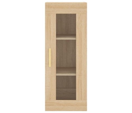 Aparador de madera contrachapada roble Sonoma 34,5x34x180 cm