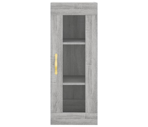 Aparador alto madera contrachapada gris Sonoma 34,5x34x180 cm