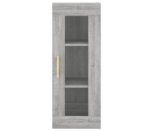 Aparador alto madera contrachapada gris Sonoma 34,5x34x180 cm