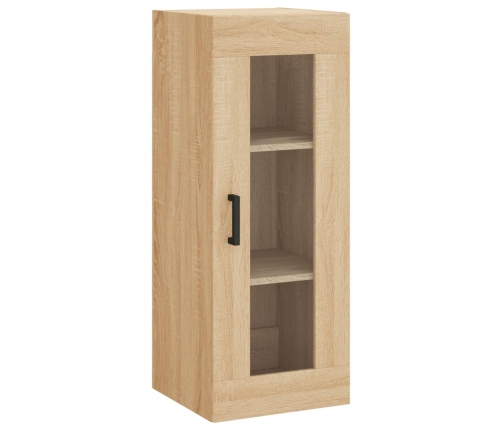 Aparador de madera contrachapada roble Sonoma 34,5x34x180 cm