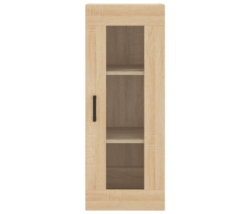 Aparador de madera contrachapada roble Sonoma 34,5x34x180 cm