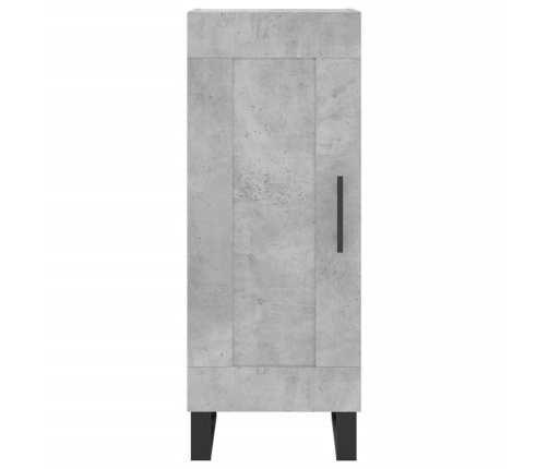 Aparador de madera contrachapada gris hormigón 34,5x34x180 cm