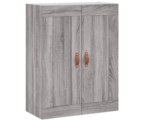 Aparador alto madera contrachapada gris sonoma 69,5x34x180 cm