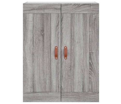 Aparador alto madera contrachapada gris sonoma 69,5x34x180 cm