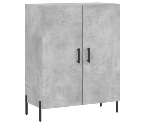 Aparador alto madera contrachapada gris hormigón 69,5x34x180 cm