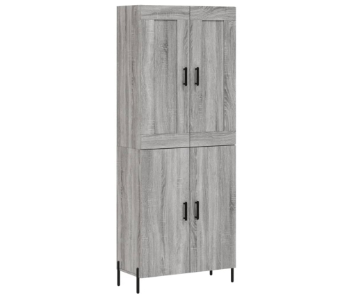 Aparador alto madera contrachapada gris sonoma 69,5x34x180 cm