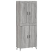 Aparador alto madera contrachapada gris sonoma 69,5x34x180 cm