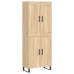 Aparador alto madera contrachapada color roble 69,5x34x180 cm