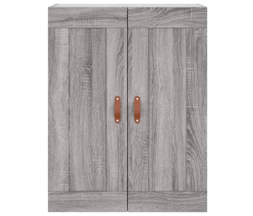 Aparador alto madera contrachapada gris sonoma 69,5x34x180 cm